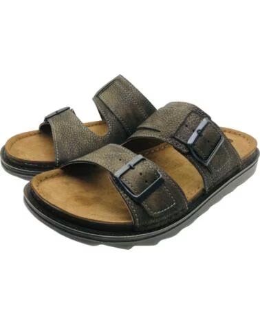 HERREN SANDALE INBLU BU000016 VERSTELLBARER PANTOLETTEN STIL MARRON