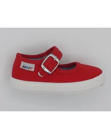 Sneaker für Mädchen JAVER LEINEN-SPANGENSCHUHE MIT SCHNALLE ROJO