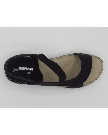 Sandálias de Mulher HURAN FEMININAS DESIGN ERGONÓMICO CONFORTO NEGRO