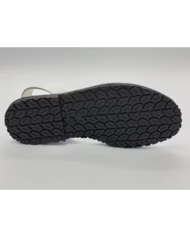 Woman Sandals CALZADOMANIA MINORCAN IN FLAT WHITE LEATHER BLANCO