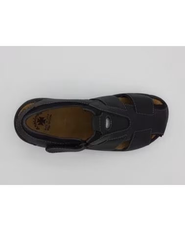 CALZADOMANIA SANDALIA CABALLERO PIEL NEGRO