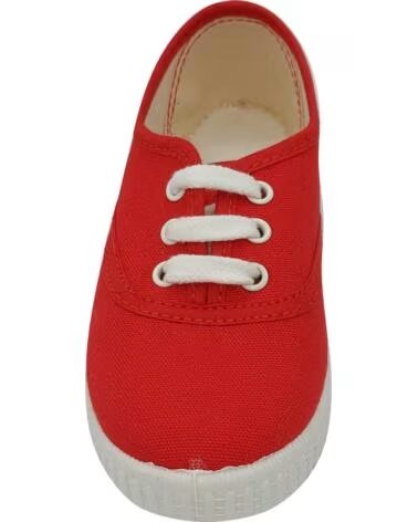 Deportivas de Niño CALZADOMANIA ZAPATILLA LONA CORDÓN ROJO