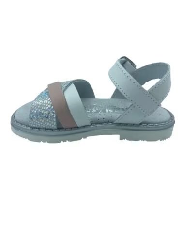 Sandales pour Fille HURAN POUR EN CUIR BLANC AVEC DÉTAILS MÉTALLISÉS BLANCO