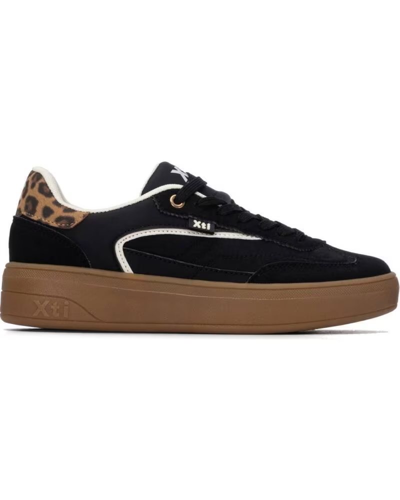 XTI 146278 SNEAKER MIT ANIMAL-PRINT-DETAIL NEGRO