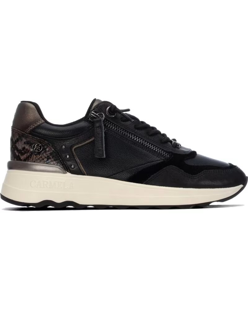 CARMELA 164221 LÄSSIGE SNEAKER AUS SCHWARZEM LEDER NEGRO