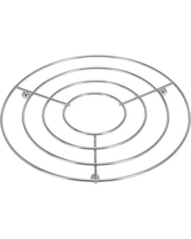 EXCELLENT DESSOUS DE PLAT ROND EN MÉTAL CHROMÉ POUR CUISINE MULTICOLOR