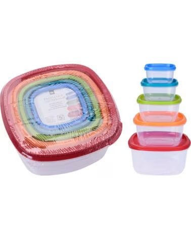 EXCELLENT JUEGO DE CONTENEDORES DE COCINA MULTITAMAÑO MULTICOLOR