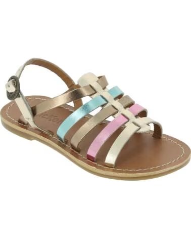 KICKERS SANDALE FILLE DIXMILLION BEIGE