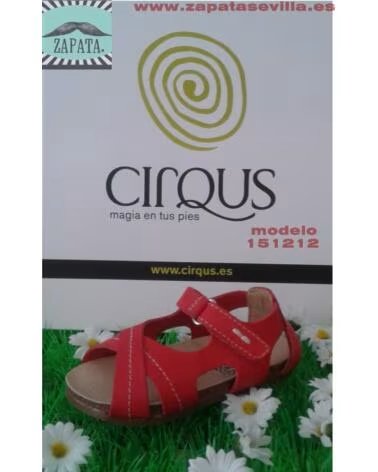 CIRQUS sandalias 151212 elaboradas en piel ROJO