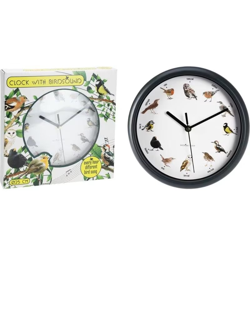 SEGNALE RELOJ DE PARED CON SONIDOS DE AVES MULTICOLOR