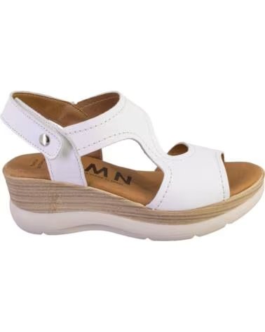 KAMINA 1007 SANDÁLIAS DE MULHER BRANCO E PRATA COURO BLANCO Y PLATA