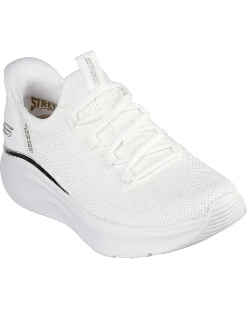 SKECHERS SLIP-INS 117617 SNEAKERS CASUAL DA DONNA BLANCO