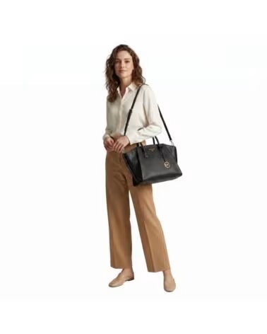 MICHAEL KORS BOLSO SATCHEL AVRIL DE PIEL GRANULADA 30F2G4VS3L NEGRO