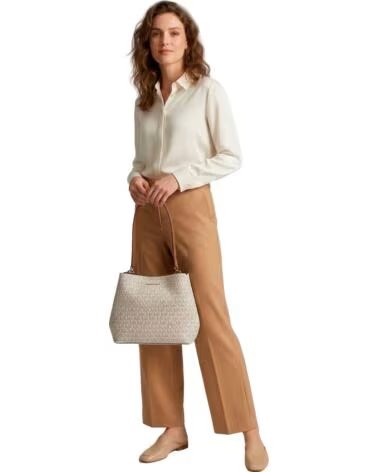 MICHAEL KORS SAC À BANDOULIÈRE PRATT BUCKET 35S4G3FS2V CREMA