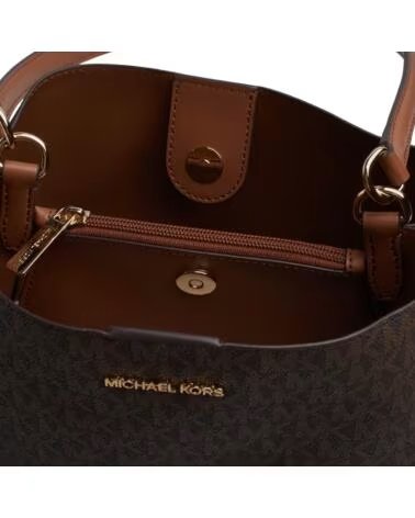 MICHAEL KORS Bolso Mujer de Hombro Estilo Bucket Pratt 35S4G3FS2V MARRóN