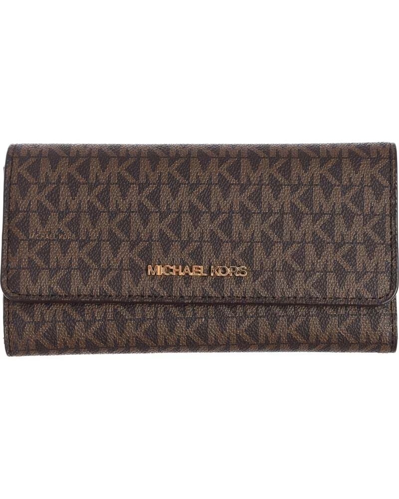 MICHAEL KORS PORTEFEUILLE FEMME JET SET 35F8GTVF3B GRAND MARRóN