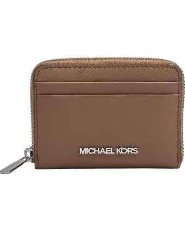 MICHAEL KORS PORTEFEUILLE JET SET TRAVEL MOYEN EN CUIR SAFFIANO MARRóN OSCURO