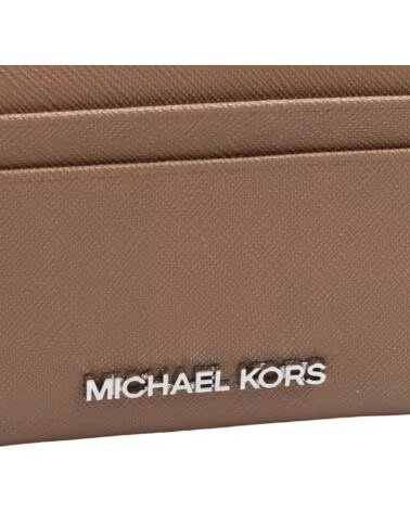 MICHAEL KORS JET SET TRAVEL MEDIUM SAFFIANO LEATHER WALLET MARRóN OSCURO