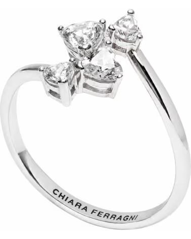 ANILLO CHIARA FERRAGNI J19AXD28018 DE ACERO INOXIDABLE CON CRISTALES