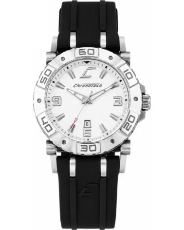 MONTRE CRONOTECH RW0038 CADRAN BLANC BRACELET NOIR NEGRO