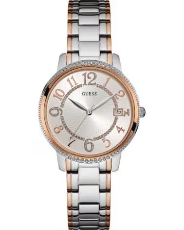 RELOJ GUESS W0929L3 BICOLOR ACERO INOXIDABLE PLATEADO Y ORO ROSA PLATA