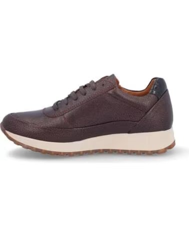 ZAPATILLAS CASUAL KANGAROOS DE PIEL METALIZADA BURDEOS CON CREMALLERA ROJO