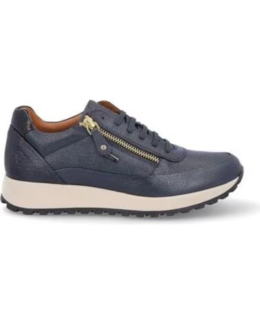 SNEAKERS CASUAL KANGAROOS IN PELLE METALLIZZATA BLU MARINO CON CERNIERA AZUL