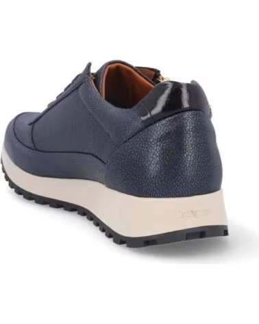 SNEAKERS CASUAL KANGAROOS IN PELLE METALLIZZATA BLU MARINO CON CERNIERA AZUL