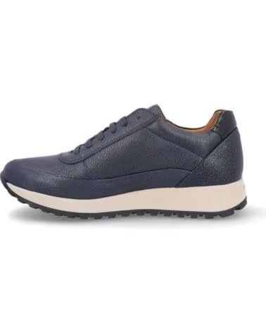 SNEAKERS CASUAL KANGAROOS IN PELLE METALLIZZATA BLU MARINO CON CERNIERA AZUL