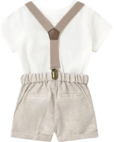 MAYORAL Conjuntos de ropa para bebes nino 1215 Set camisa y pantalon BEIGE
