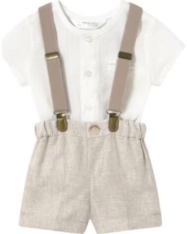 MAYORAL Conjuntos de ropa para bebes nino 1215 Set camisa y pantalon BEIGE
