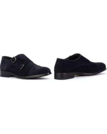 MARTINELLI HERRENSCHUHE AUS VELOURSLEDER MIT DOPPELSCHNALLE IN MARINEBLAU MARINO