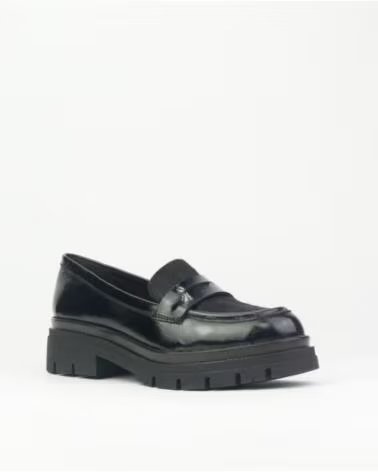 MOCASSIN POUR FEMME CARAMELO CAR420-2 NOIR EN POIL COMB NEGRO Y PELOCOMB Y PELO