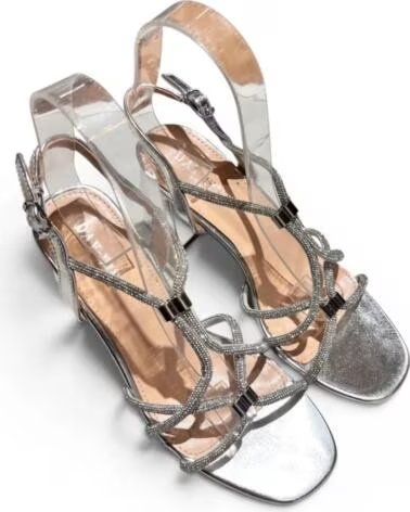 TIMBOS Sandalia tacon fiesta de mujer plata 133356 PLATEADO
