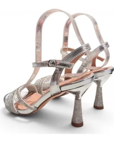 TIMBOS SANDÁLIA DE FESTA COM SALTO E DETALHES EM STRASS 133351 PLATEADO