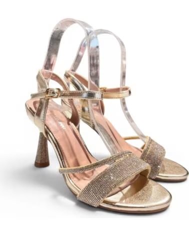 TIMBOS SANDÁLIAS DE FESTA 133350 COM SALTO E STRASS OURO AMARILLO