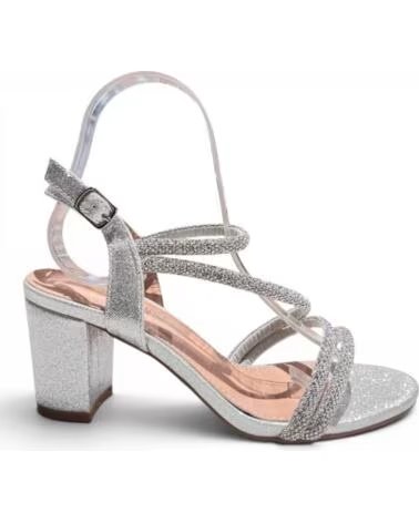 TIMBOS Sandalia tacon fiesta de mujer plata 133354 PLATEADO