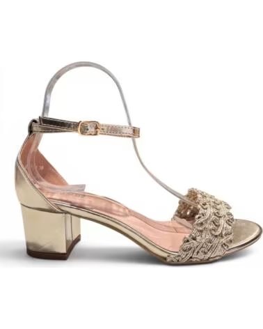 TIMBOS SANDÁLIA DE FESTA COM SALTO E DETALHE TRANÇADO 133130 OURO AMARILLO