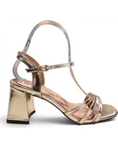 TIMBOS SANDÁLIAS DE SALTO PARA FESTAS, MODELO 133125 EM DOURADO AMARILLO