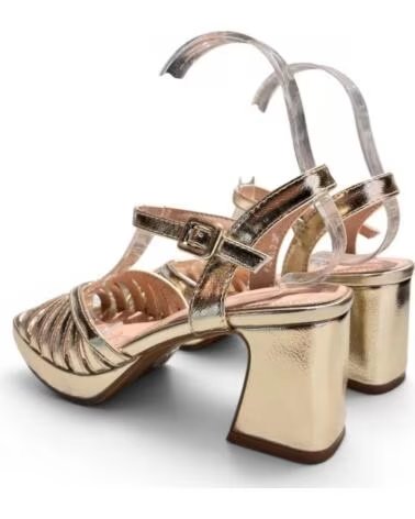 TIMBOS Sandalia tacon y plataforma fiesta oro 133123 AMARILLO