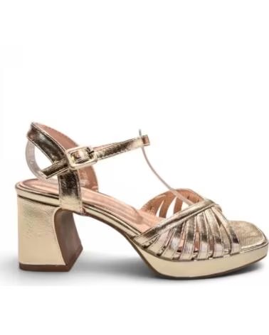 TIMBOS Sandalia tacon y plataforma fiesta oro 133123 AMARILLO