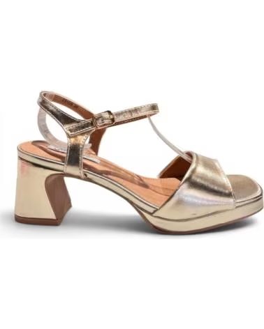 TIMBOS SANDÁLIA DE SALTO E PLATAFORMA PARA FESTA - OURO 133116 AMARILLO