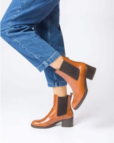 Woman Mid boots WONDERS YANI G-6207 CONAC ANKLE MARRóN