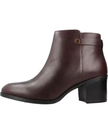 GEOX D NEW ASHEEL D56FSA 00043 C6006 DAMEN LEDER STIEFELETTEN DUNKELBRAUN DK BROWN