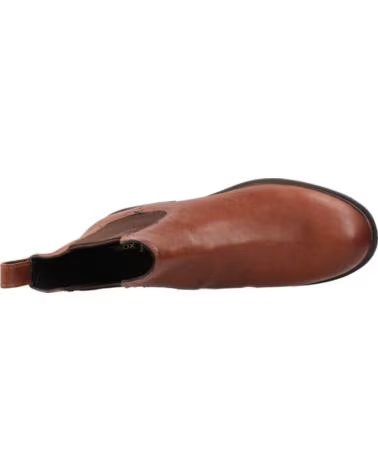 GEOX D56LQA 00081 D CATRIA C0013 BOTINES CHELSEA DE PIEL MARRÓN BROWN