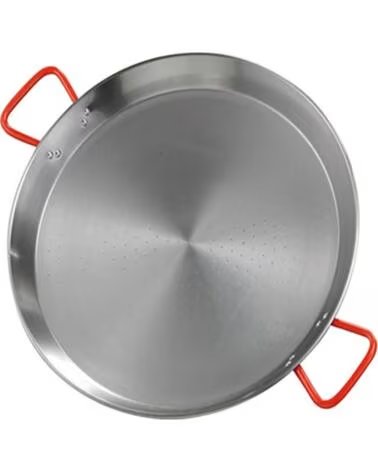 GARCIMA TRADITIONAL PAELLA PAN WITH RED HANDLES MULTICOLOR