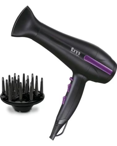 TM SECADOR DE PELO PROFESIONAL ELECTRON TMHD120 NEGRO Y MORADO CON DIFUSOR