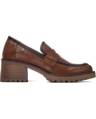 XTI DAMEN-LOAFER MIT BREITEM ABSATZ, PLATEAU UND PROFILSOHLE 146084 CAMEL