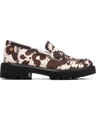 XTI MOCASSIM 146255 ESTAMPADO VACA COM SOLA TRACK COW