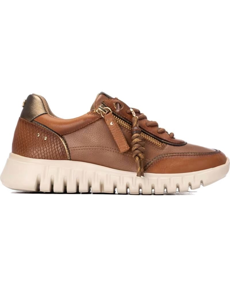 CARMELA 164244 SNEAKERS IN PELLE CASUAL CAMEL